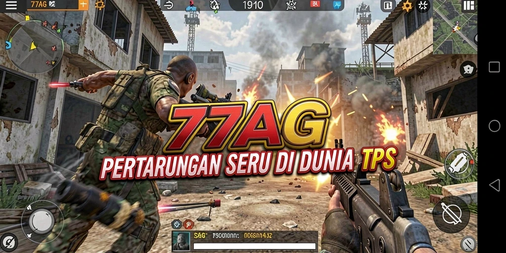 Tampilan dinamis gameplay seru dalam 77AG di TPS.