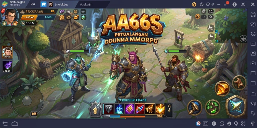 Gameplay memukau di dunia fantasi MMORPG AA666.