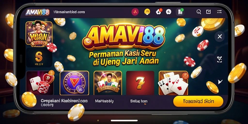 Tampilan dinamis dari gameplay Kasino AMAVI88 yang menarik.