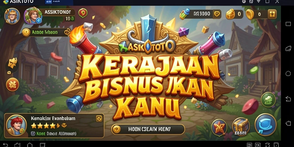 Tampilan gameplay ASIKTOTO dengan elemen bisnis yang menarik.