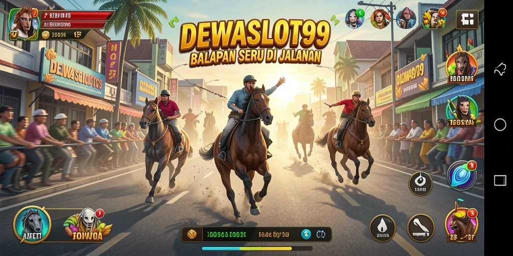 Gameplay seru dari DEWASLOT99 dengan balapan motor yang mendebarkan.