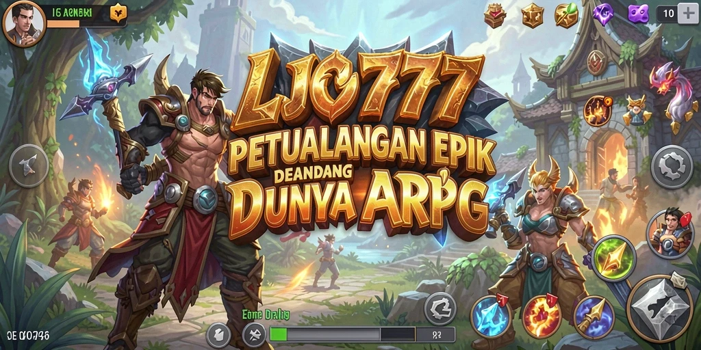 Screenshot LJO777 menunjukkan pertempuran seru dalam dunia ARPG.