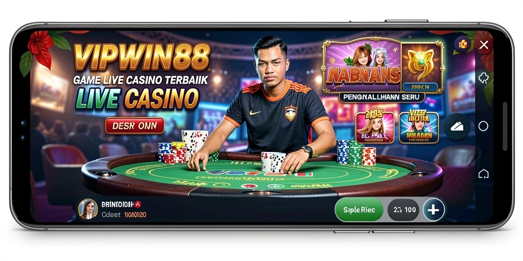 Gameplay VIPWIN88 dengan dealer langsung yang menarik dan interaktif.