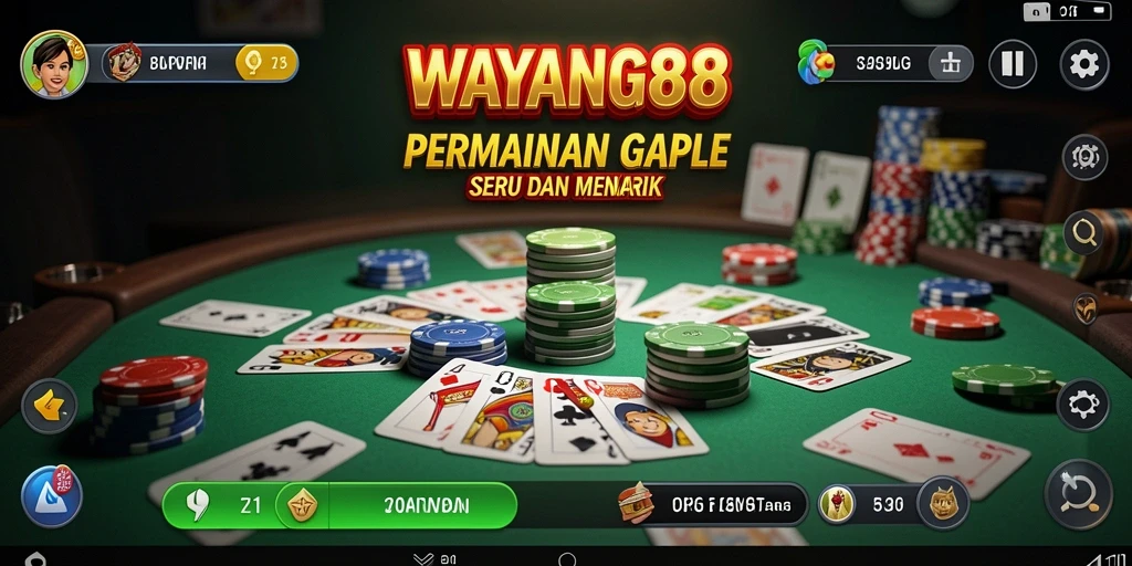 Tampilan gameplay Gaple yang menarik dan seru di WAYANG88.